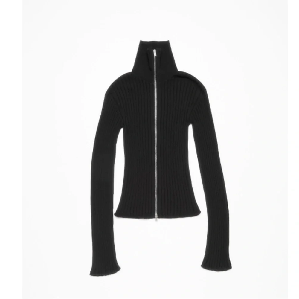 525 Ribbed Knit Zip Cardigan - Picture 2 of 7